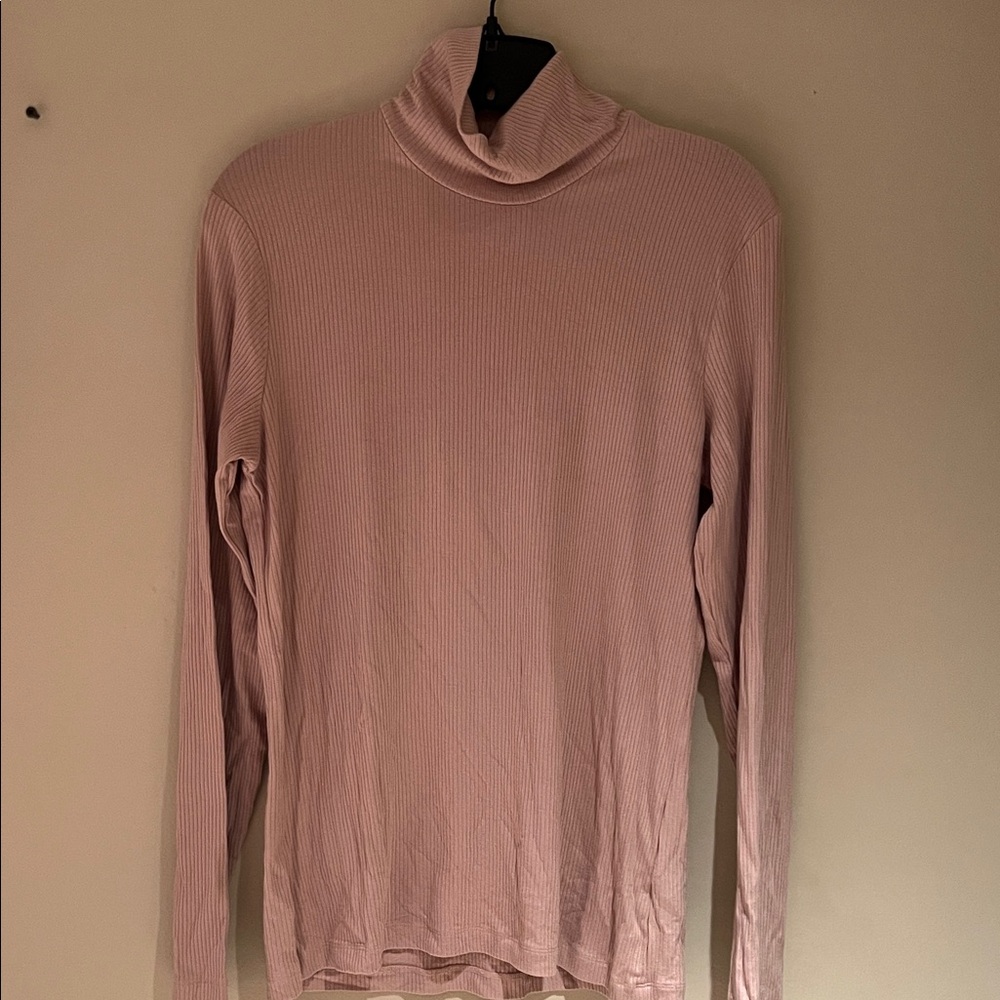 H&M Pink Long Sleeve Turtleneck Top